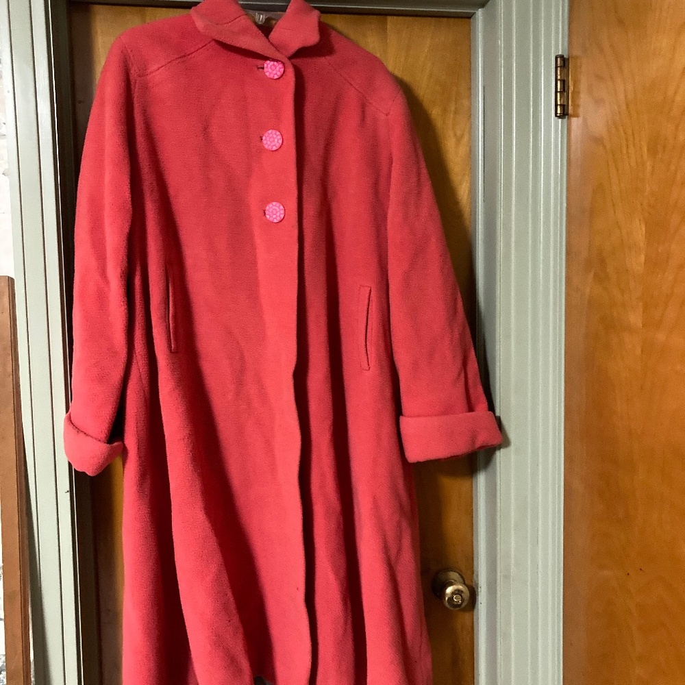 Women's Vintage Coral Jacket Coat Temp-resisto Insulated Lining